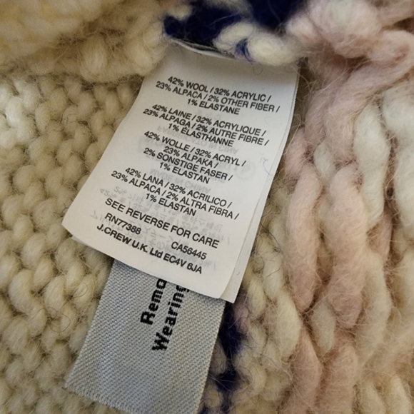 J Crew Hand knit Fair Isle Alpaca Wool Sweater Size Medium - Picture 6 of 11